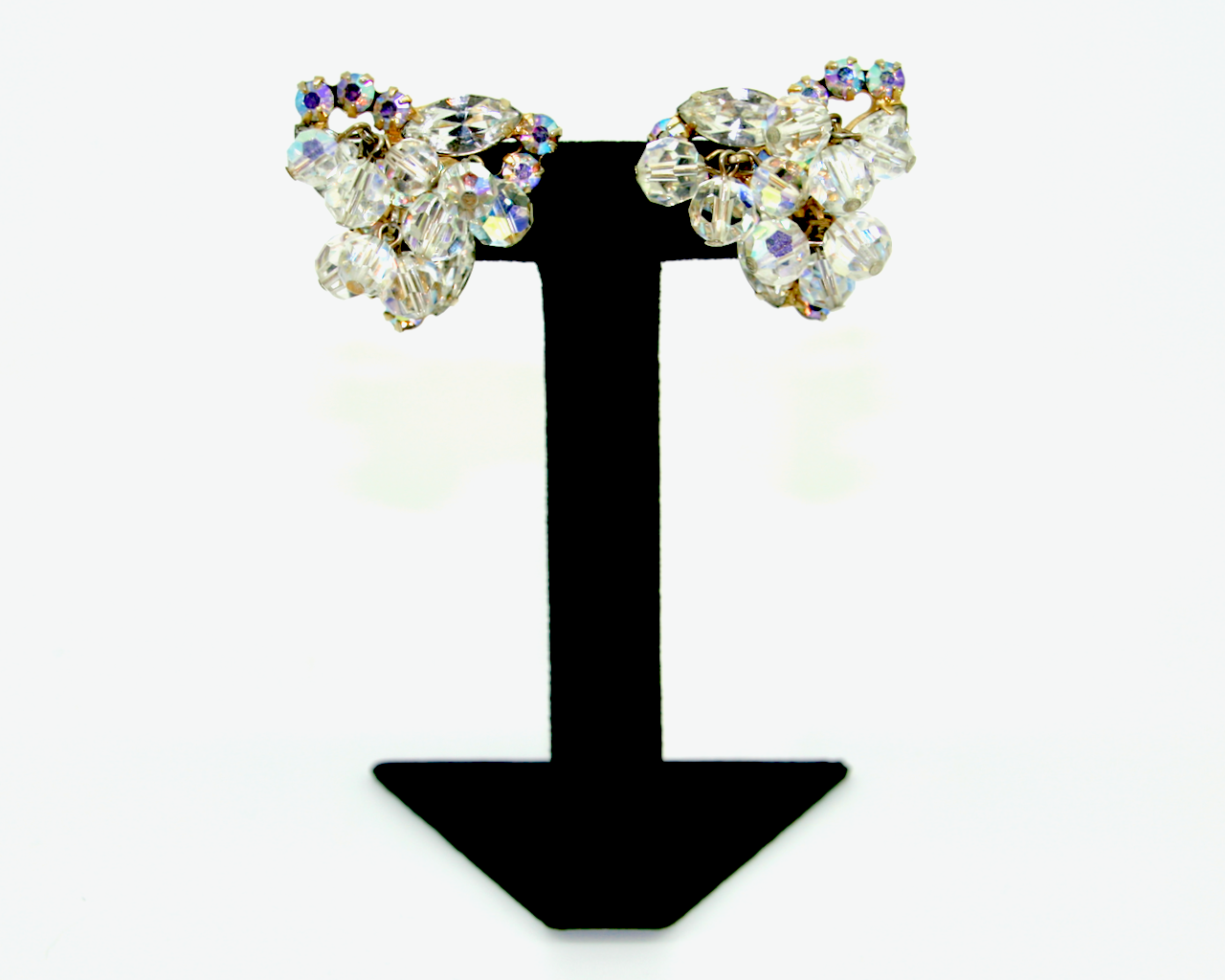 1960's JULIANA dangling crystals earrings