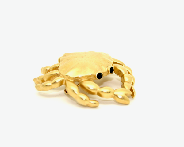 1970-80's D'Orlan matt gold Crab brooch