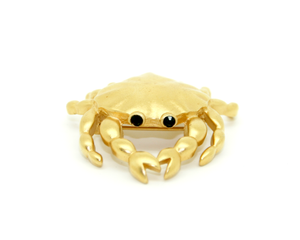 1970-80's D'Orlan matt gold Crab brooch
