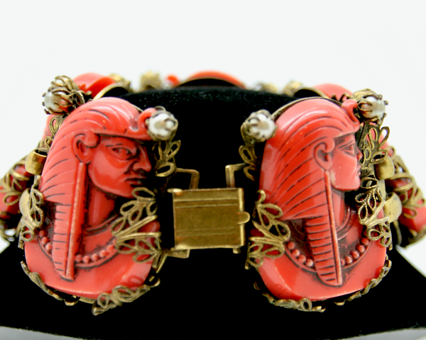 1950's SELRO rare Egyptian head bracelet