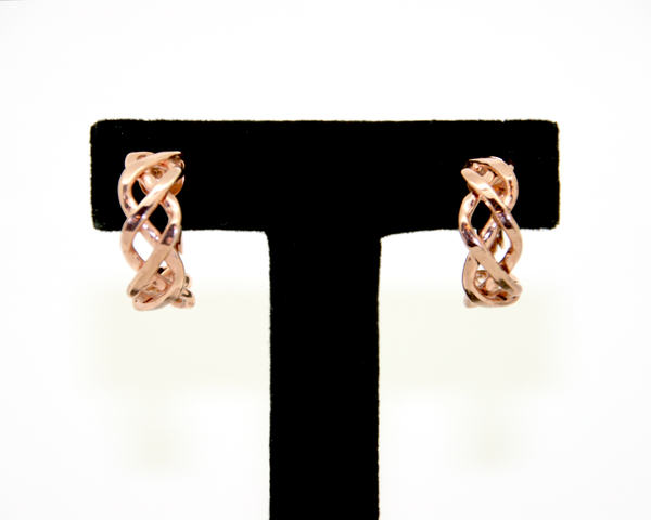 1950-60's GROSSE rose gold hoop earrings
