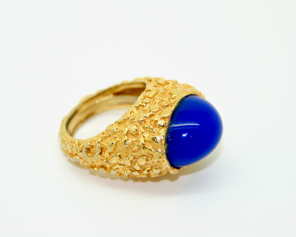 1960-70's KENNETH LANE lapis blue ring