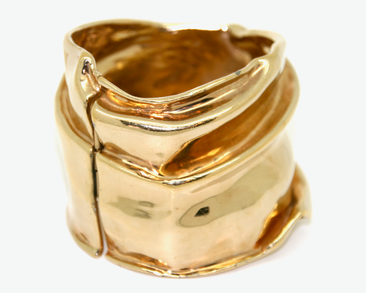 1970-80's CINER gold fold hinge cuff